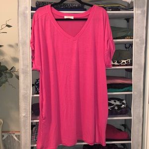 Zenana Pink Dress/Top with Pockets - 3X - Never Worn